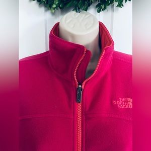 North Face Full Zip Fleece Polaryec with Pockets, Size Small, Color Raspberry
